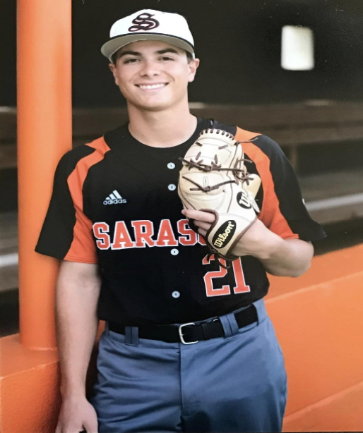 Steven in baseball uniform